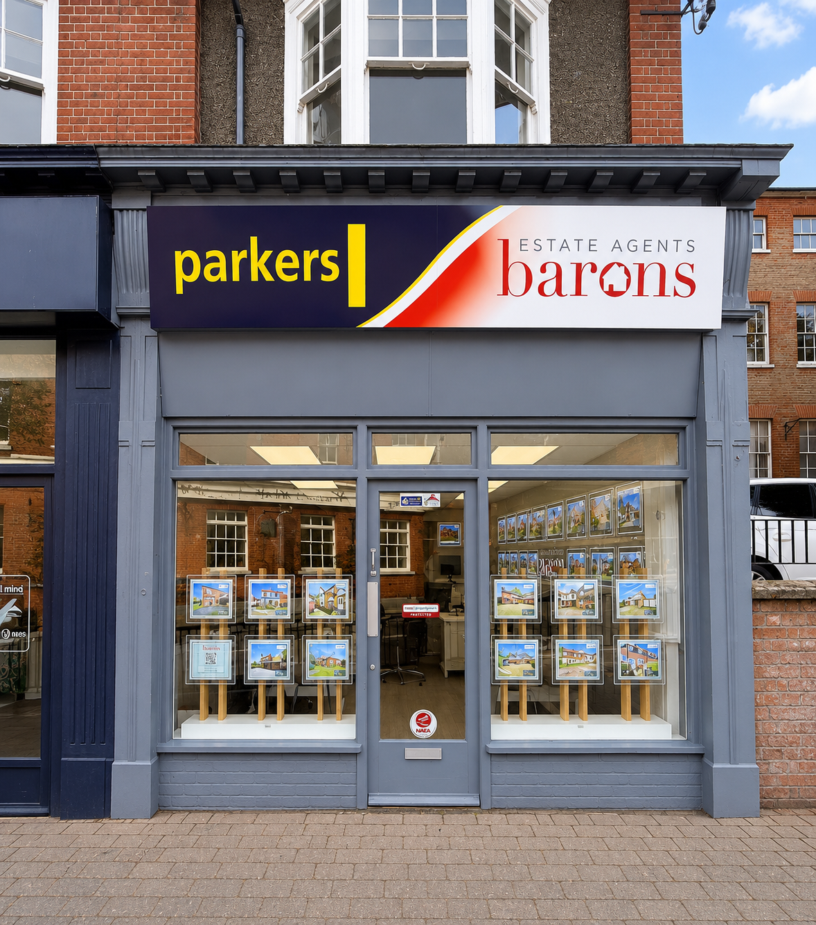 Exterior view of Parkers Estate Agents office in Basingstoke.