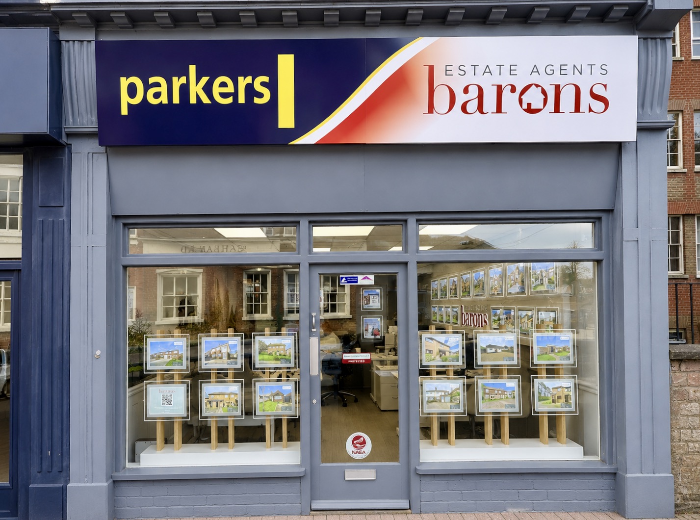 Exterior view of Parkers Estate Agents office in Basingstoke.